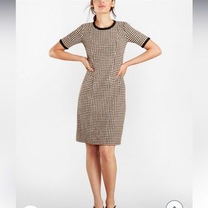 Brooks Brothers Petite Checked Tweed A-Line Dress